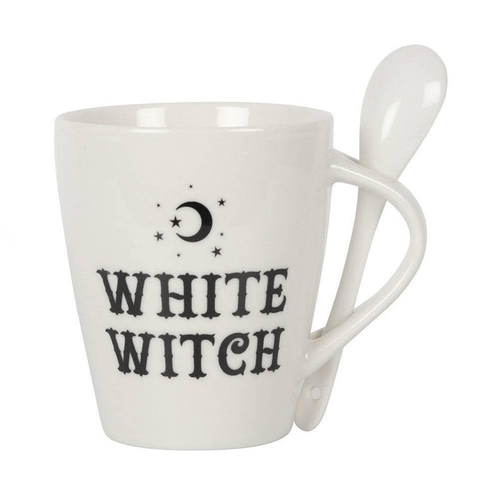 White Witch Mug and Spoon Set - Home Decor Emporium