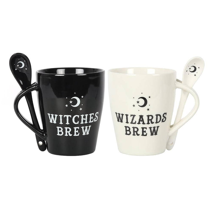 Witch and Wizard Couples Mug and Spoon Set - Home Decor Emporium