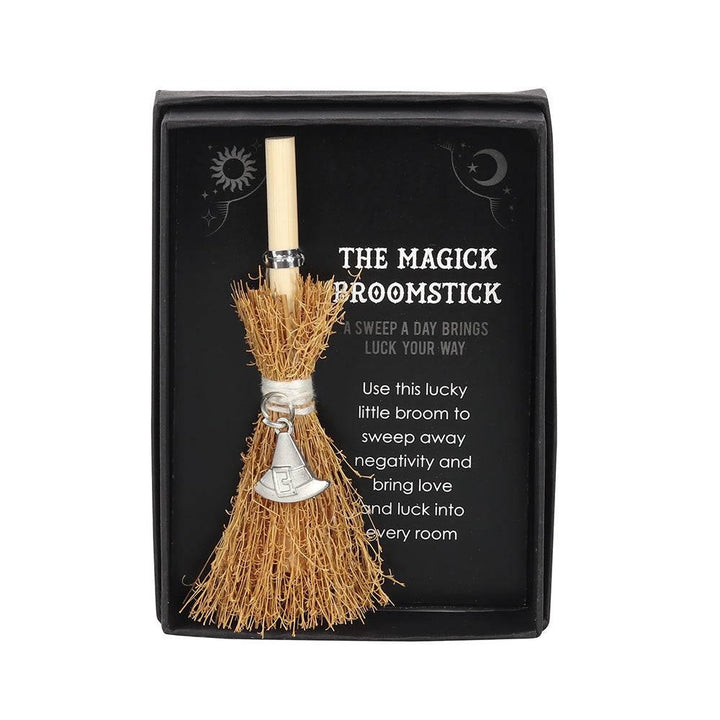 Witch Hat Mini Magick Broomstick - Home Decor Emporium