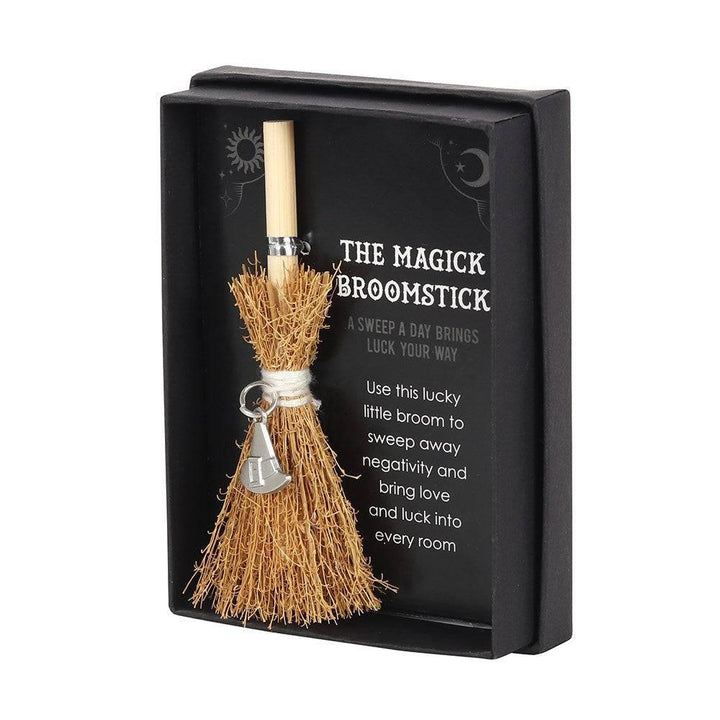 Witch Hat Mini Magick Broomstick - Home Decor Emporium