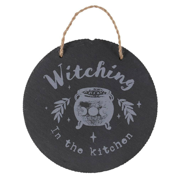 Witching In The Kitchen Slate Hanging Sign - Home Decor Emporium