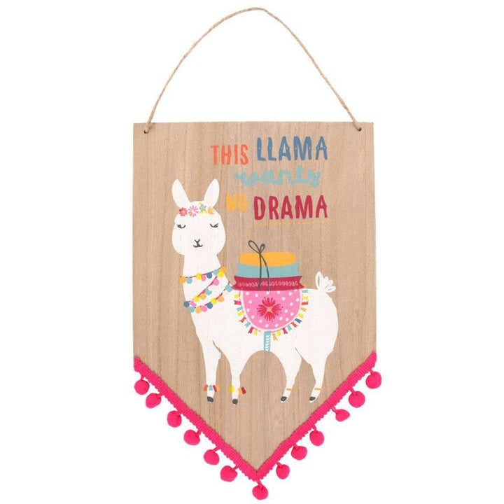 Wooden Llama Sign - Home Decor Emporium