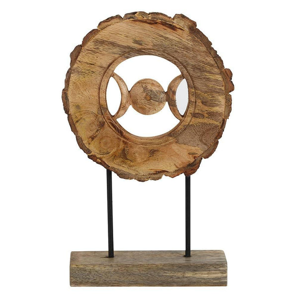 Wooden Triple Moon Ornament - Home Decor Emporium