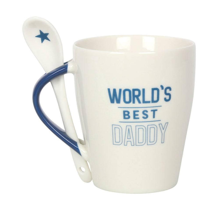 World's Best Daddy Ceramic Mug and Spoon Set - Home Decor Emporium