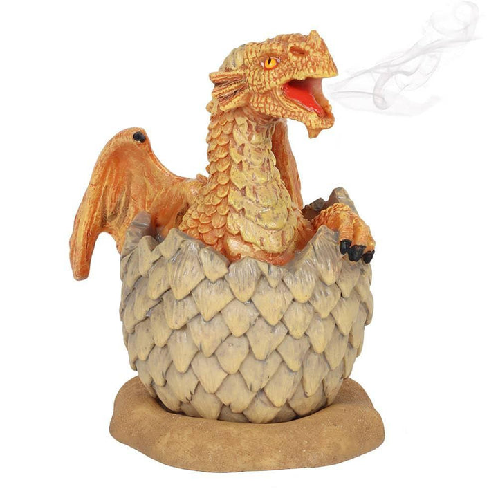 Yellow Hatching Dragon Incense Cone Burner - Home Decor Emporium