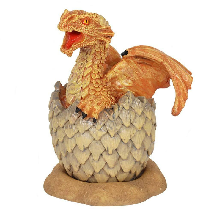 Yellow Hatching Dragon Incense Cone Burner - Home Decor Emporium