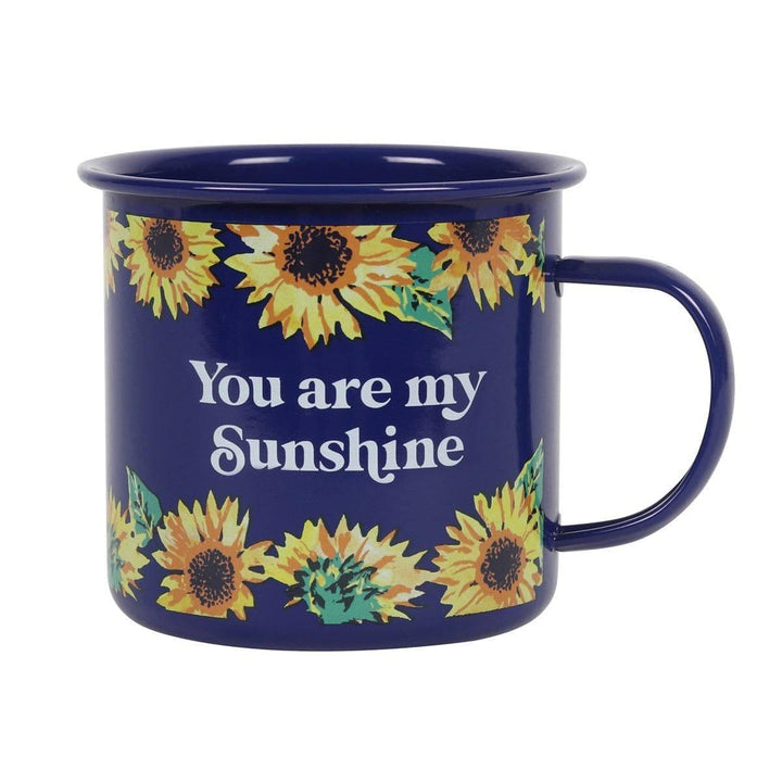 You Are My Sunshine Sunflower Enamel Mug - Home Decor Emporium