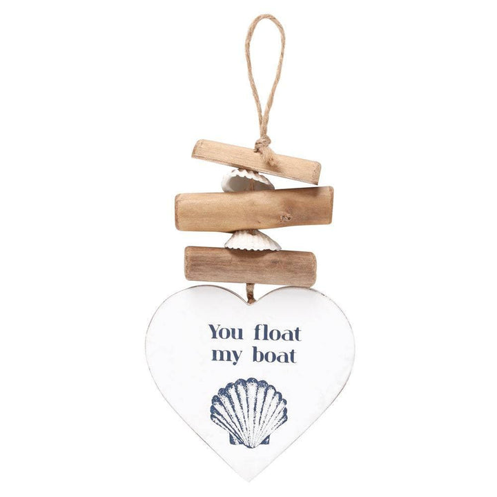 You Float My Boat Driftwood Heart Sign - Home Decor Emporium