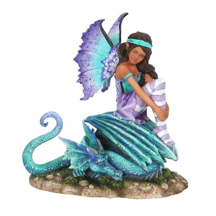 16cm Dragon Perch Fairy Figurine by Amy Brown - Home Decor Emporium