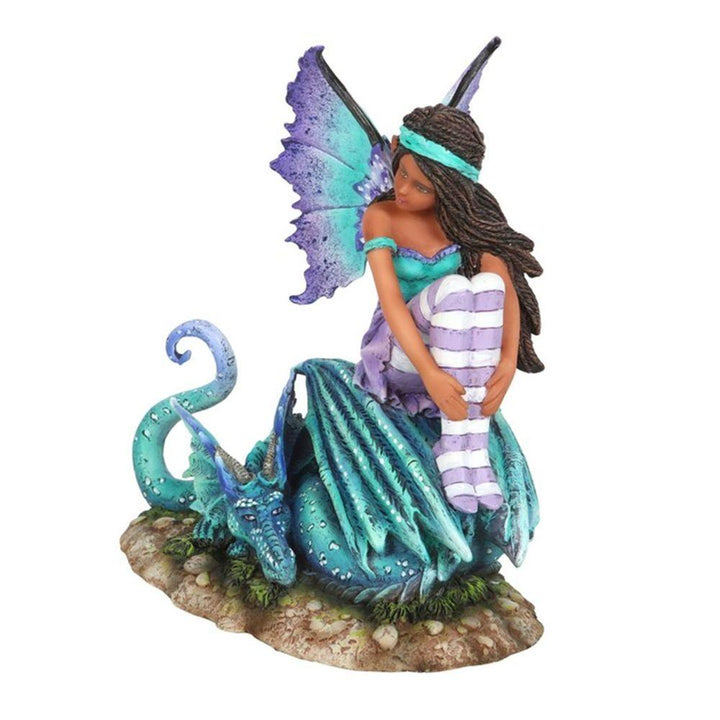 16cm Dragon Perch Fairy Figurine by Amy Brown - Home Decor Emporium