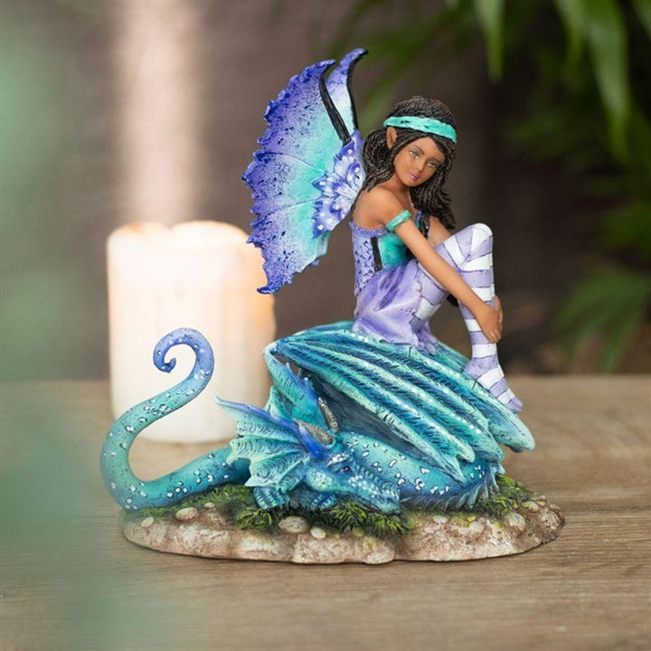 16cm Dragon Perch Fairy Figurine by Amy Brown - Home Decor Emporium