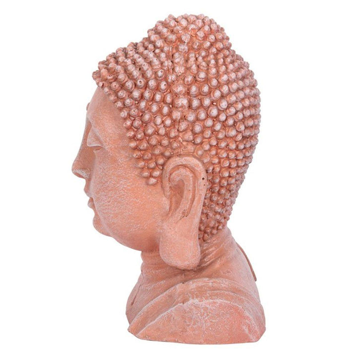 41cm Terracotta Effect Buddha Head Ornament - Home Decor Emporium