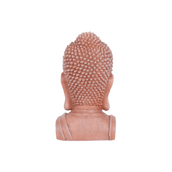 41cm Terracotta Effect Buddha Head Ornament - Home Decor Emporium