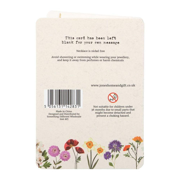 April Daisy Birth Flower Necklace Card - Home Decor Emporium
