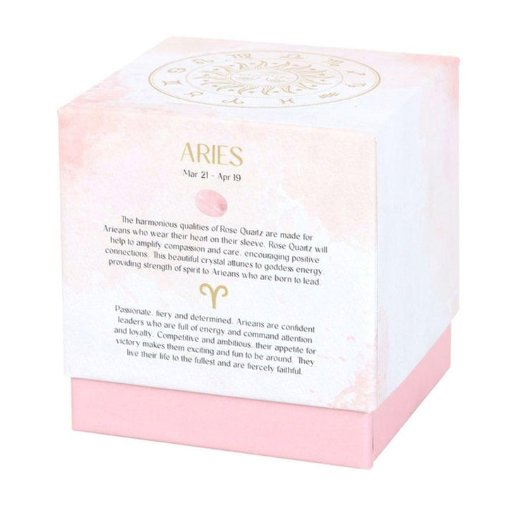 Aries Cedarwood Gemstone Zodiac Candle - Home Decor Emporium