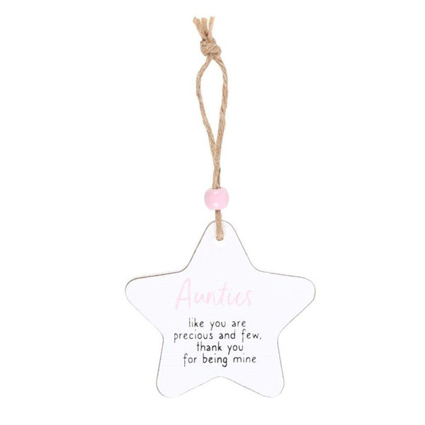 Aunties Hanging Star Sentiment Sign - Home Decor Emporium