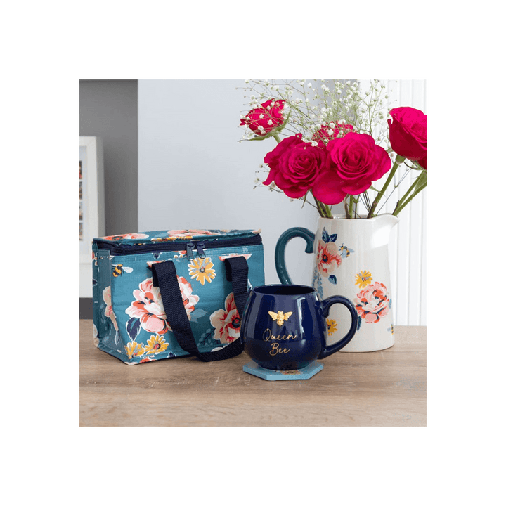 Bee-utiful Floral Lunch Bag - Home Decor Emporium