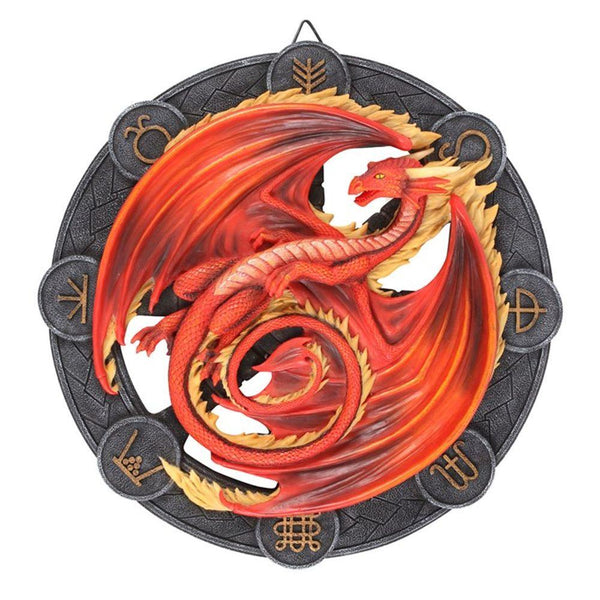 Beltane Dragon Resin Wall Plaque by Anne Stokes - Home Decor Emporium