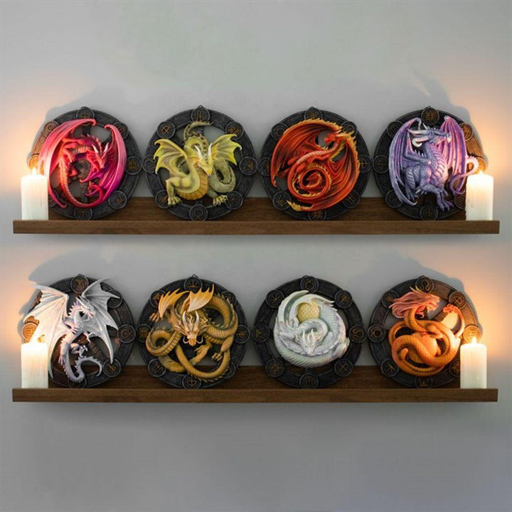 Beltane Dragon Resin Wall Plaque by Anne Stokes - Home Decor Emporium