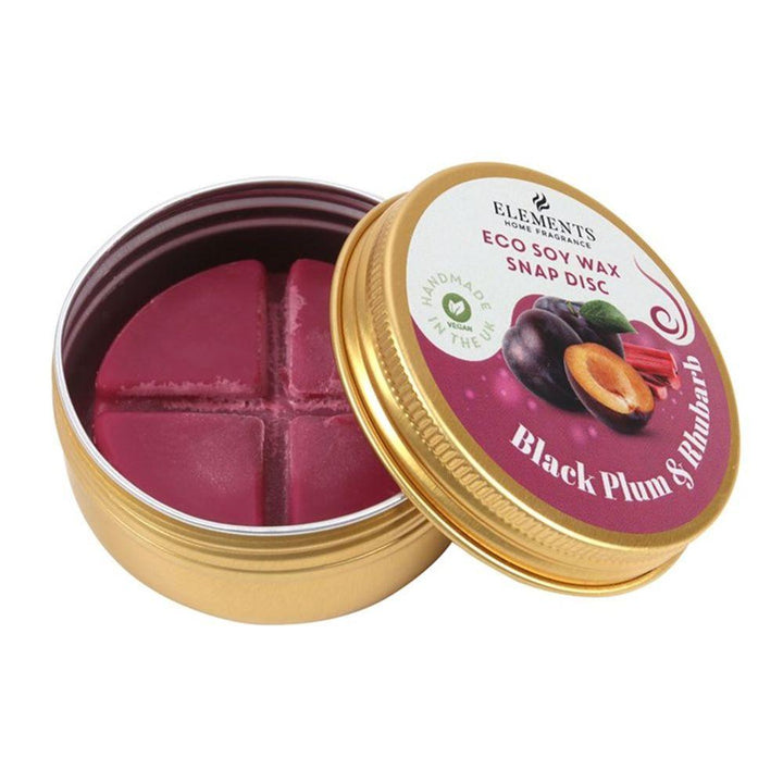 Black Plum & Rhubarb Soy Wax Snap Disc - Home Decor Emporium