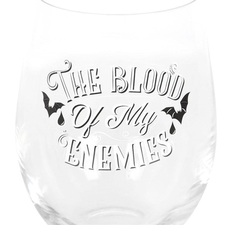 Blood Of My Enemies Stemless Wine Glass - Home Decor Emporium
