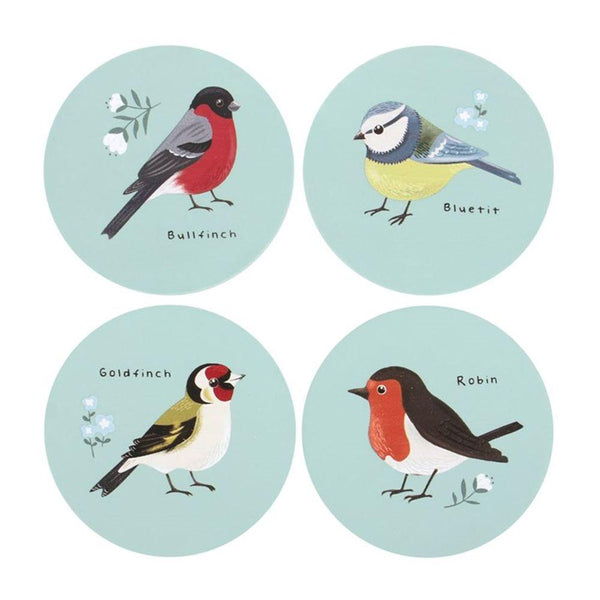 British Garden Birds Coaster Set - Home Decor Emporium