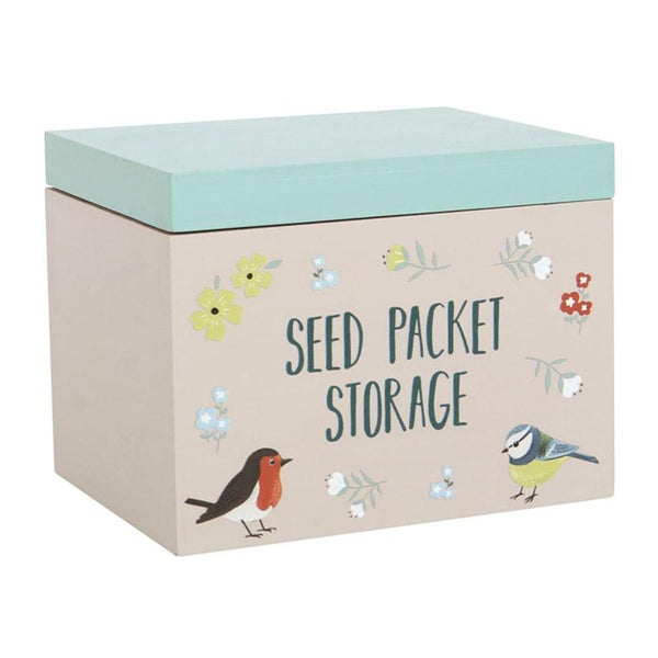 British Garden Birds Seed Packet Storage Box - Home Decor Emporium