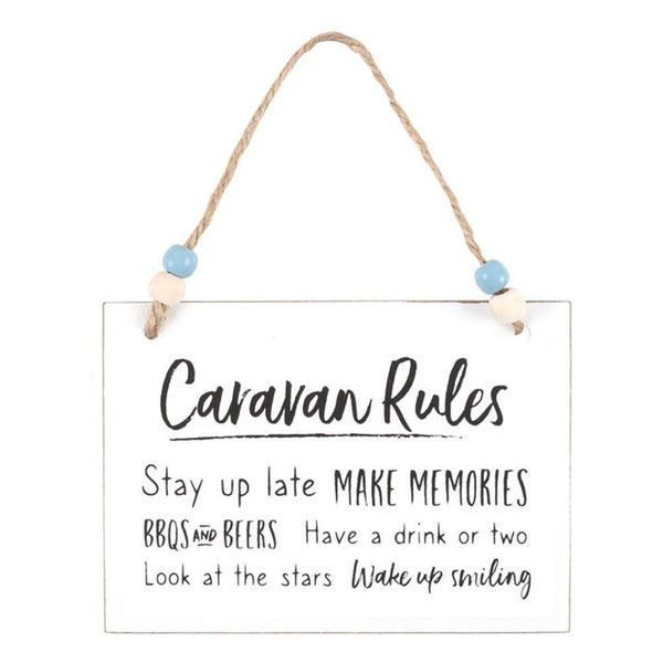 Caravan Rules Hanging Sign - Home Decor Emporium