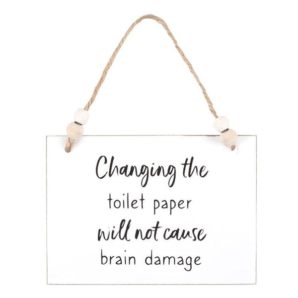 Changing The Toilet Paper Hanging Sign - Home Decor Emporium