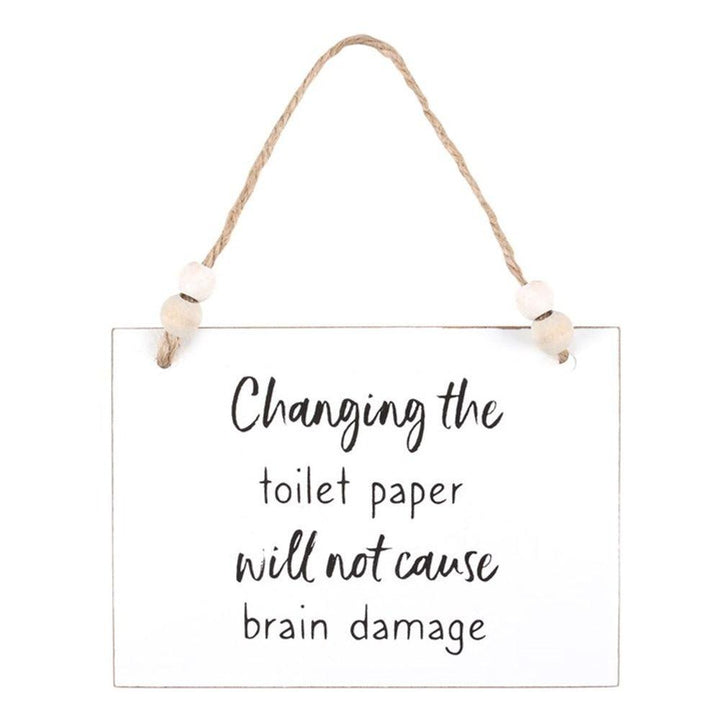Changing The Toilet Paper Hanging Sign - Home Decor Emporium