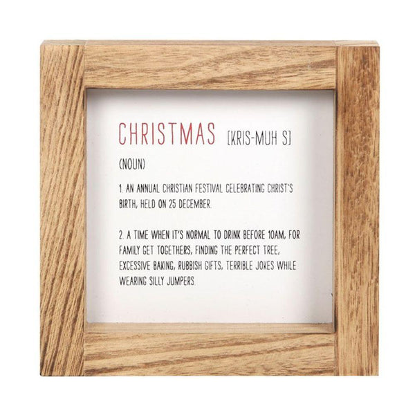 Christmas Definition Wooden Sign - Home Decor Emporium