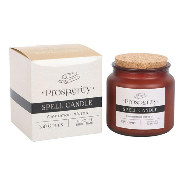 Cinnamon Infused Prosperity Spell Candle - Home Decor Emporium