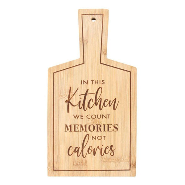 Count Memories, Not Calories Bamboo Serving Board - Home Decor Emporium