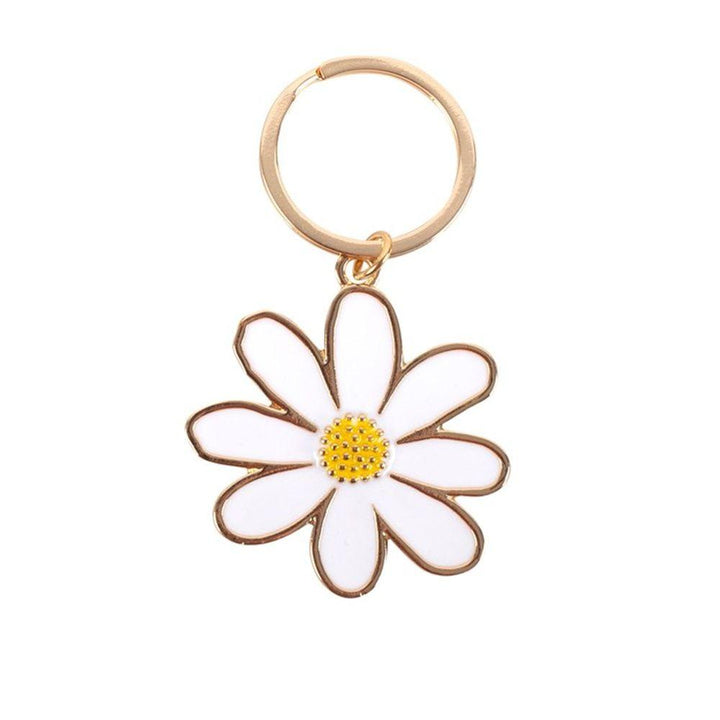 Daisy Enamel Keyring - Home Decor Emporium
