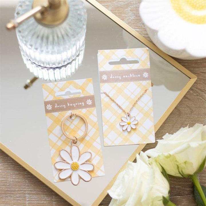 Daisy Enamel Keyring - Home Decor Emporium