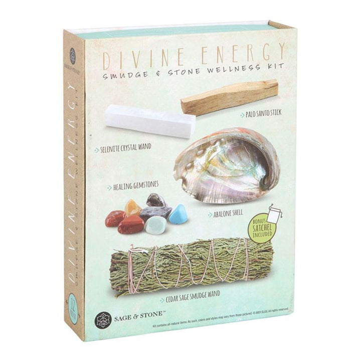 Divine Energy Smudge and Stone Wellness Kit - Home Decor Emporium