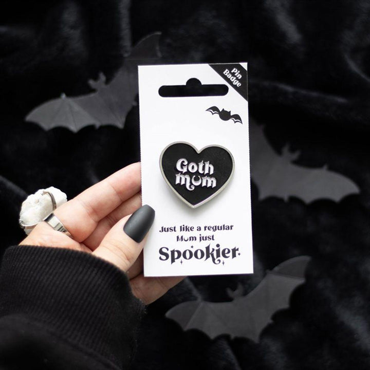 Goth Mum Pin Badge - Home Decor Emporium