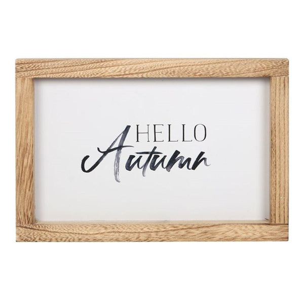 Hello Autumn Wooden Frame Sign - Home Decor Emporium