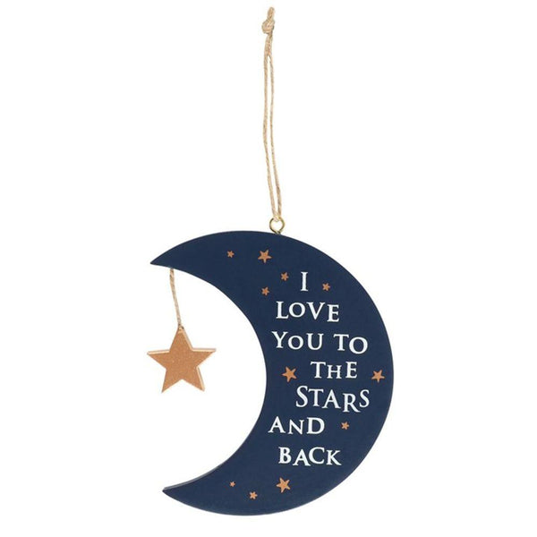 I Love You To The Stars and Back Hanging Sign - Home Decor Emporium