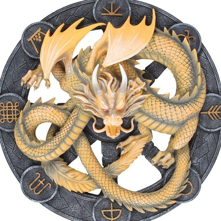 Imbolc Dragon Resin Wall Plaque by Anne Stokes - Home Decor Emporium