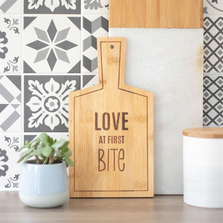 Love At First Bite Bamboo Serving Board - Home Decor Emporium