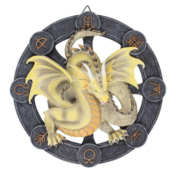 Mabon Dragon Resin Wall Plaque by Anne Stokes - Home Decor Emporium