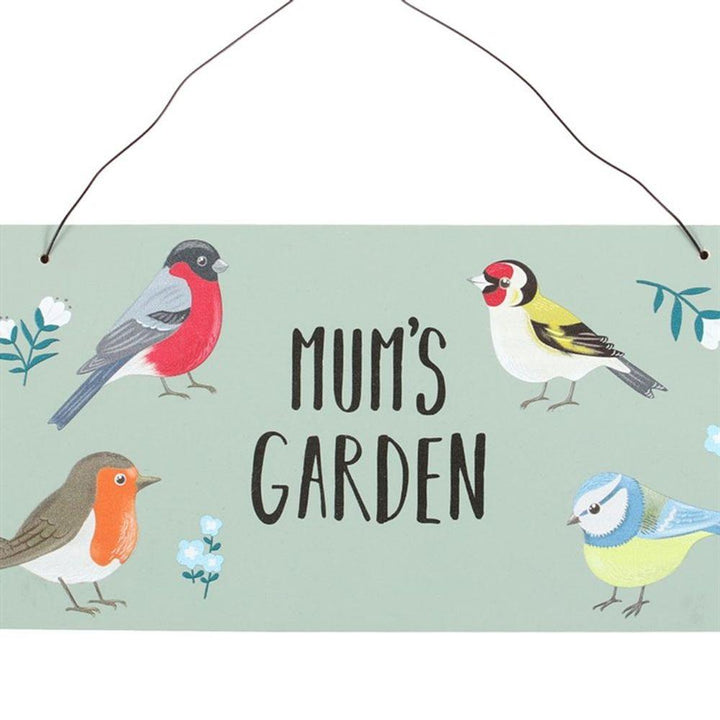 Mum's Garden British Garden Birds Sign - Home Decor Emporium