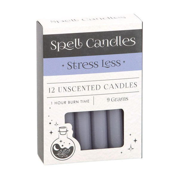 Pack of 12 Stress Less Spell Candles - Home Decor Emporium