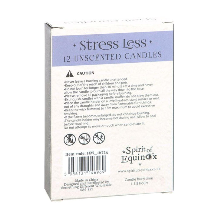 Pack of 12 Stress Less Spell Candles - Home Decor Emporium