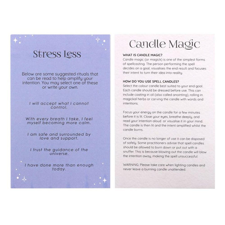 Pack of 12 Stress Less Spell Candles - Home Decor Emporium