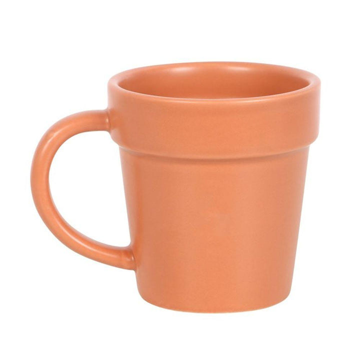 Plain Plant Pot Ceramic Mug and Shovel Spoon - Home Decor Emporium