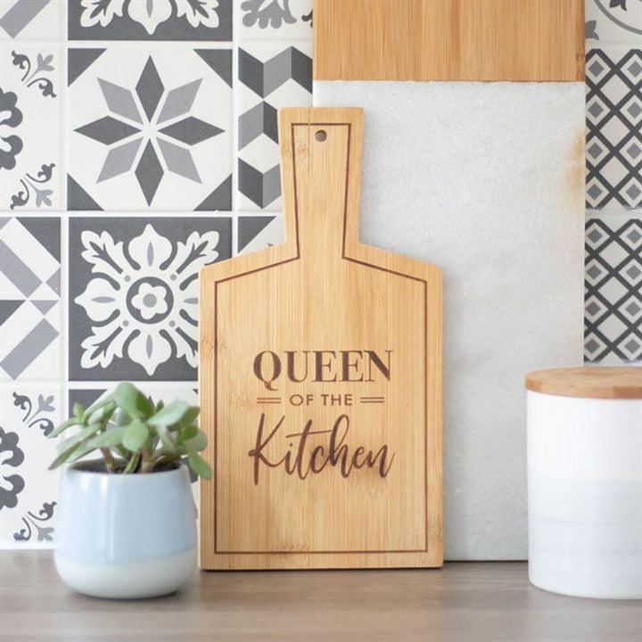 Queen of the Kitchen Bamboo Serving Board - Home Decor Emporium