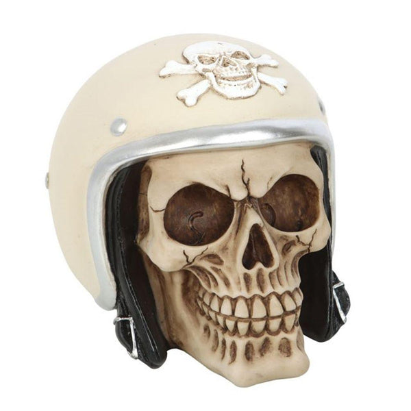 Retro Motorbike Skull Helmet Ornament - Home Decor Emporium