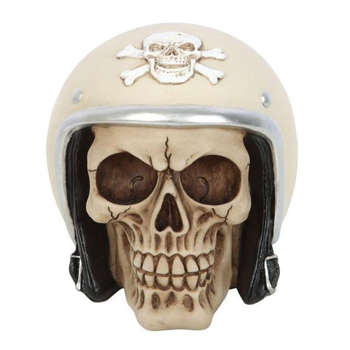 Retro Motorbike Skull Helmet Ornament - Home Decor Emporium